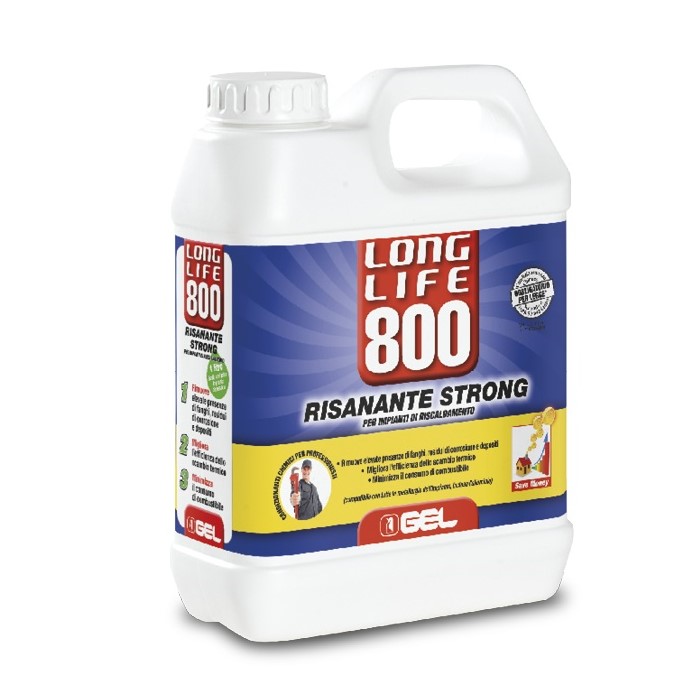 DETERGENTE GEL LONG LIFE 800 LT.1 LAVAGGIO   RISANANTE X IMPIAT.RISCALD.MOLTO COMPROMESSI