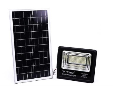 FARO LED* 40W CON PANN.SOLARE 6000K NERO     VT-200W