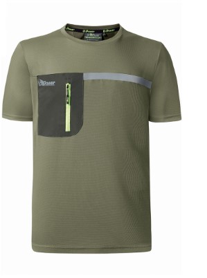 MAGLIA UPOWER T-SHIRT CHRISTAL BURNT OLIVE