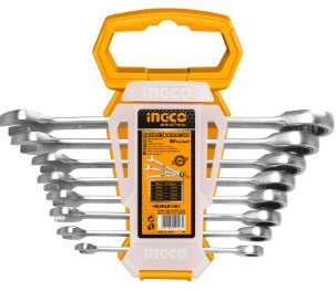 CHIAVE COMB.CRICCHETTO SET.8 PZ 8/19 INGCO   HKSPAR1082