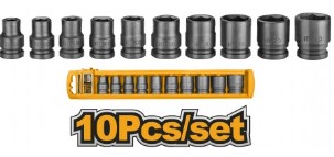 BUSSOLA ESAGONALE AD IMPULSI SET 10PZ (10-24)INGCO HKISSD12101