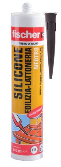SILICONE NEUTRO LAMIERA *TDM RAL8014* 310ML  FISCHER 00009376/9378