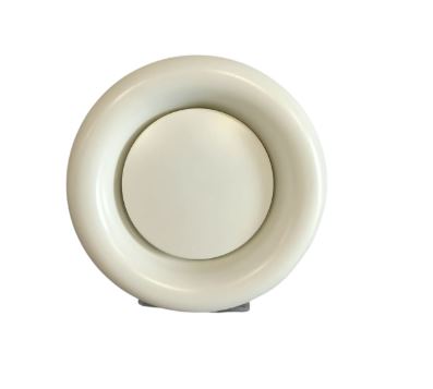 VALVOLA ASPIRAZIONE REGOLABILE D.100 ACCIAIO VERNICIATO BIANCO RAL 9016 COD.4030VGA100