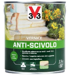 VERNICE ANTI-SCIVOLO 0,75 LT ALL'ACQUA 107400PER ESTERNO V33