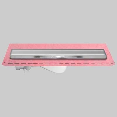 GRIGLIA INOX PER DOCCIA A SCOMPARSA CM.45X5  C/GUAINA MQ 1 SIFONATA SCARICO 50 CD.0782045