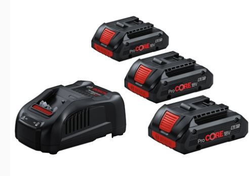 KIT BOSCH 3 BATTERIE 4AH PROCORE + GAL1880   0615990N2G