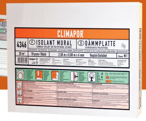 POLISTIRENE CLIMAPOR 250X80 mm.6 (CF.20MQ)
