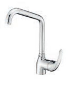 MONOCOMANDO LAVELLO P&B FUNCTION LINE 05072NPCANNA ALTA ORIENTABILE SAGOMANTA *NERO OPACO*