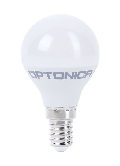 LAMPADINA OPTONICA LED E14 GLOBO 5,5W 6000K  CD.OPT1401