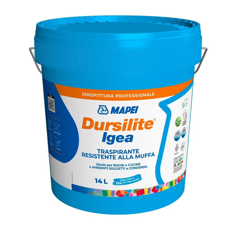 MAPEI DURSILITE IGEA BIANCO LT.14            IDROPITTURA TRASPIRANTE ANTIMUFFA