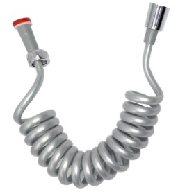 LACCIO DOCCIA SILVER SPIRALE CM.30-100 1/2F- 1/2F CONO IDROBLOK COD.L3030100N-BU