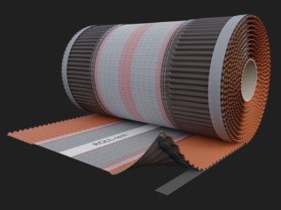 SOTTOCOLMO AREATO GRIGIO 310MMX5ML.ROLL-TECH QUALITÀ TOP