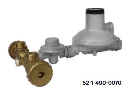 CENTRALINA GAS DOPPIO STADIO 12 KG.TYPE 738TWSENZA FLESSIBILI ATT.1/2 COD.5214900070
