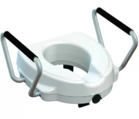 SEDILE RIALZATO C/BRACCIOLI-S/COPERCHIO H.12 BIANCO PORTATA MAX.130KG COD.ES-11-12-KD