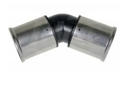 RAC.HENCO PRESSARE GOMITO 45° DOPPIO 63X63   COD.27PK6363