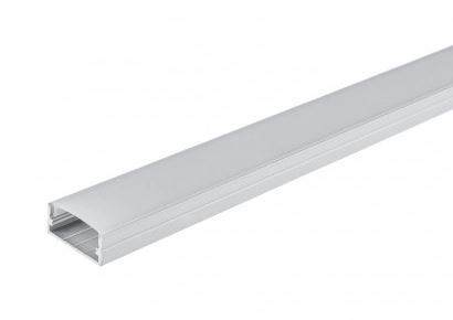 PROFILO IN ALLUMINIO PER STRISCIA LED BIANCO 10MM MT.2  (23,5X10X21,5MM) OPT5183