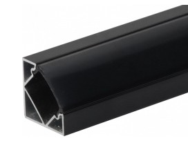 PROFILO IN ALLUMINIO ANGOLO PER STRISCIA LED NERO MT.2  (19X19) OPT5101