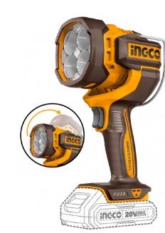 LAMPADA LED 20V SENZA BATTERIA 2000 LUMEN    TESTA ROTANTE A 130°