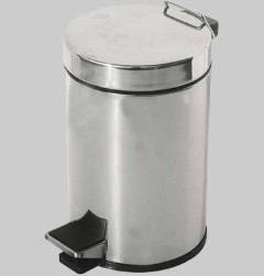 PORTARIFIUTI ACCIAIO INOX LT.5 *MARIKA* CROMOCON CESTINO A PEDALE COD.0114905