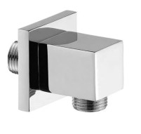 CURVETTA X SALISCENDI 1/2 D'ARREDO *QUADRATA*CON ROSETTA QUADRATA CROMATA TECOM DPAQ12