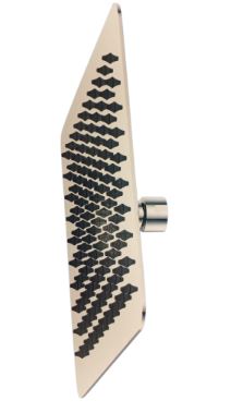 SOFFIONE DOCCIA *QUADRO 30X30 SLIM 2MM*      ACCIAIO INOX 304 CON GIUNTO SFERICO IN OTTONE