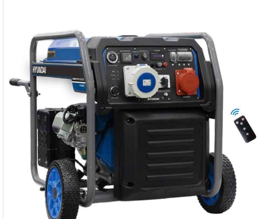 GRUPPO ELETTROGENO HYUNDAI(INVERTER)10 KW    65370 FULL POWER BENZINA 220/380V