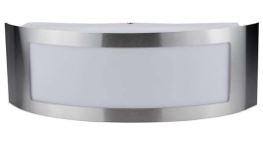 LUCE DA PARETE ACCIAIO INOX LISCIA IP44      OPT7423 LAMPADA E27 NON INCLUSA