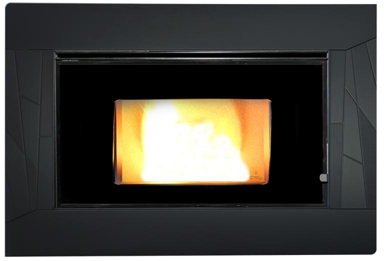 STUFA INSERTO IDRO*VENTILATO*20KW *PLASMA S* BRACIERE IN GHISA,COMPLETA DI CORNICE 103X85