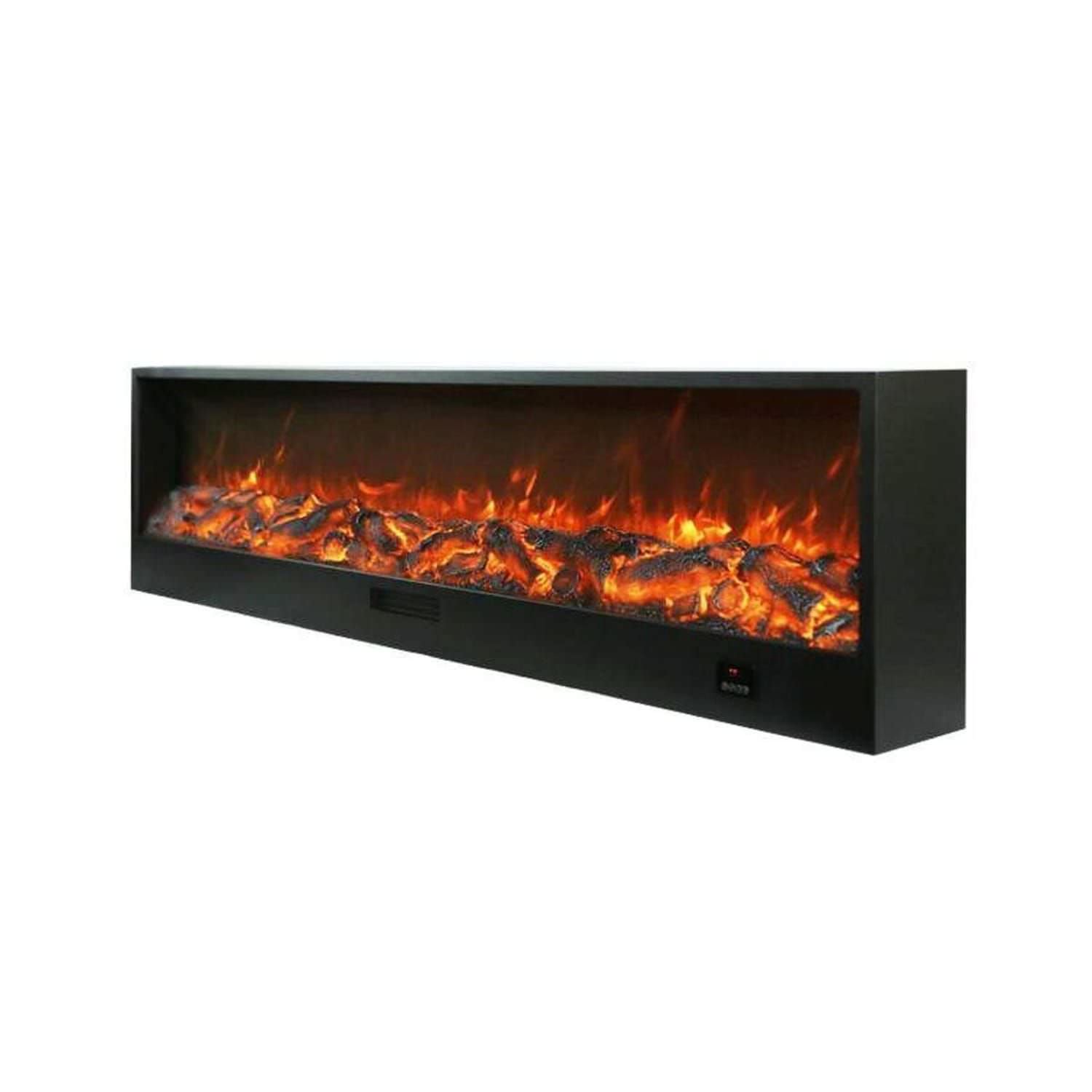 CAMINO ELETTRICO *VESUVIO 200* DA INCASSO E  APPOGGIO VENTILATO EFFETTO FIAMMA REALISTICO