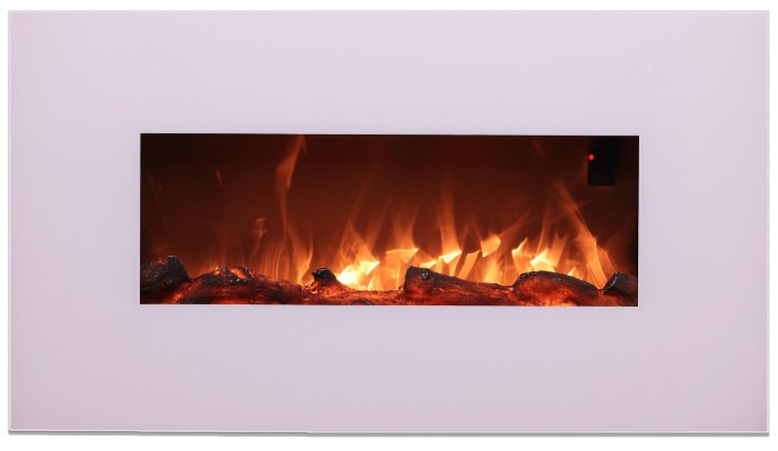 CAMINO ELETTRICO  *MONTE BIANCO 98* FISSAGGIOA PARETE VENTILATO EFFETTO FIAMMA REALISTICO