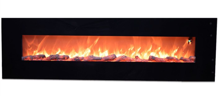 CAMINO ELETTRICO  *STELVIO 128* FISSAGGIO A  PARETE VENTILATO EFFETTO FIAMMA REALISTICO