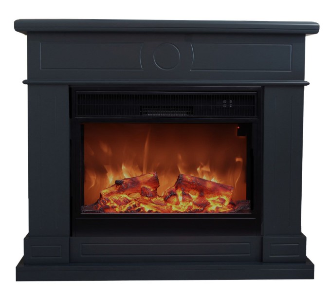CAMINO ELETTRICO *LIPARI GRIGIO 114*FISSAGGIOPAVIMENTO VENTILATO EFFETTO FIAMMA REALISTICO