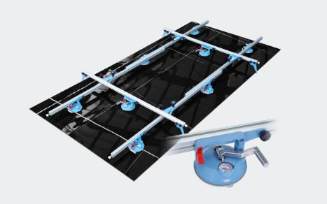 KIT SOLLEVAMENTI KERA-LIFT PER GRANDI FORMATICOMPLETO DI 8 VENTOSE 1A6