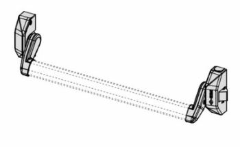 MANIGLIONE CISA LATERALE ALPHA PUSH NERO     SQUADRATO 15M00110000CF