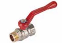 VALVOLA SFERA MF  1/2 LEVA ALLUMINIO ROSSA   ACQUA *MISTRAL* TIEMME COD.2360015