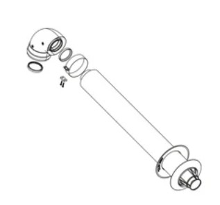 KIT FUMI COASSIALE.*RINNAI* CONDENSAZIONE    A PARETE D.80/125 INFINITY 26/32 LT.