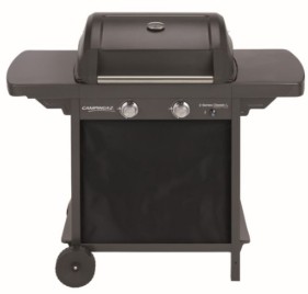 BARBECUE *2 SERIES L* 2 RIPIANI LATERAL SIST.COTTURA 2 BRUCIATORI IN ACCIAIO SUPERFICIE