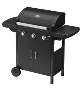 BARBECUE *PLANCHA EX3* 2 RIPIANI LATERALI    COTTURA 3 BRUCIATORI I/ACCIAIO ALLUMINATO UNI