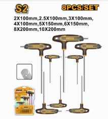 CHIAVE ESAGONALE A T KIT.8PZ INGCO HHKT80818