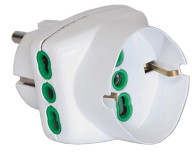 ADATTATORE CIVILE 82230 INGRESSO SCHUKO      CON 2 USCITE 10/16A E 1 SCHUKO