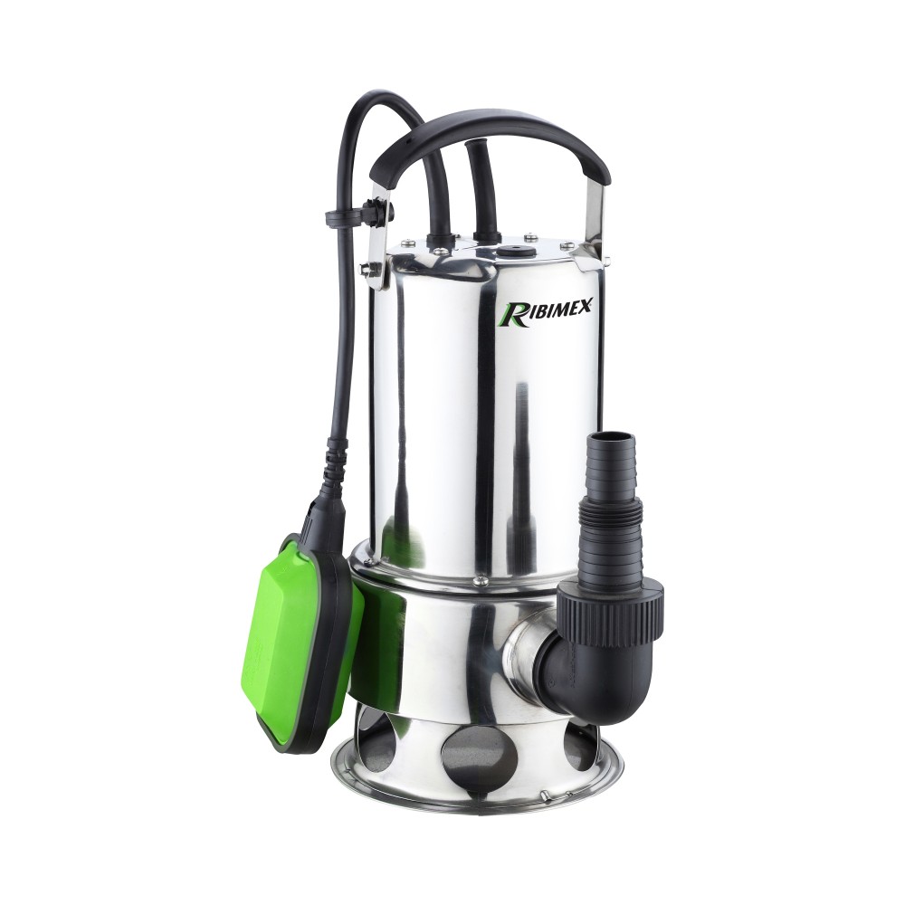 POMPA SOMMERSA RIBIMEX 1100W PRPVC1101CI     PREVALENZA 10,5MT , ASPIRAZIONE FINO A 70MM