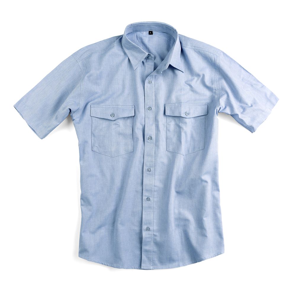 CAMICIA OXFORD MEZZA MANICA AZZURRA