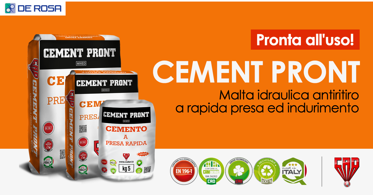 CAD CEMENT PRONT: la malta a presa rapida per fissaggi sicuri ed efficaci