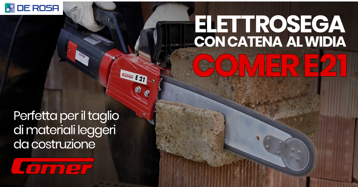 Elettrosega manuale per edilizia COMER E21: taglio preciso e sicuro in cantiere