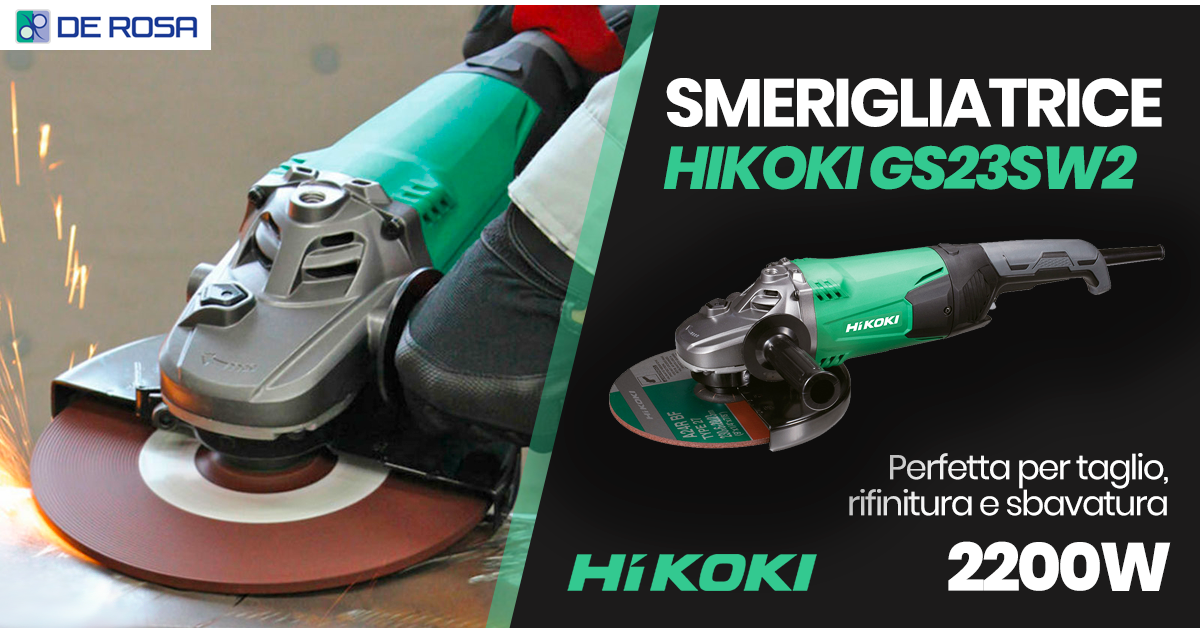 Smerigliatrice Hikoki GS23SW2 230 mm: potenza e precisione per ogni lavorazione