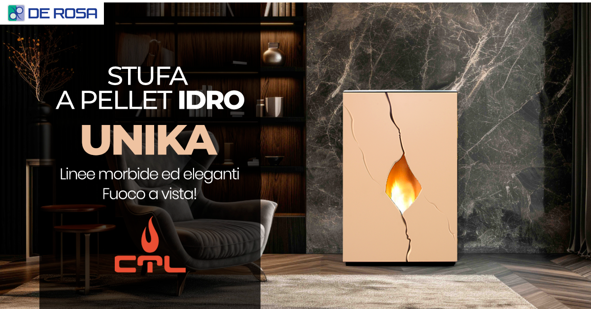 Stufa idro Unika di CTL disponibile De Rosa Srl