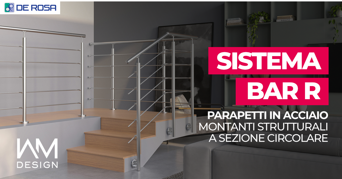 IAM Design BAR R: parapetti in acciaio per progetti su misura